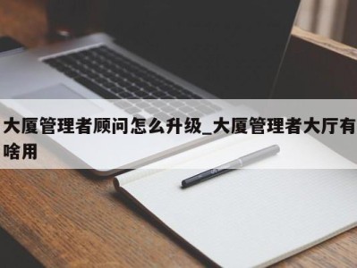 上海大厦管理者顾问怎么升级_大厦管理者大厅有啥用 